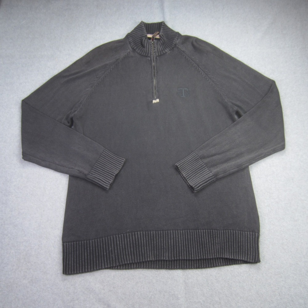 Texas A&M Aggies Sweater Mens Large Gray 1/4 Zip Embroidered Relaxed Salute NCAA